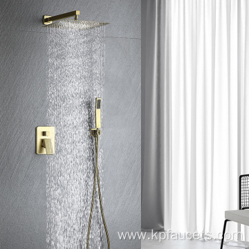 Matte Black Bathroom Shower Wall Mounted Faucet